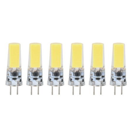 

2024 6PCS GY6.35 Bulb 5W COB Light Bulb 500lm Silicone Ceiling Lamp Bulb for Living RoomCold White