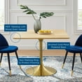 thumbnail image 4 of Modway Lippa 39.5" Square Wood Dining Table in Natural/Gold, 4 of 6
