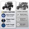 thumbnail image 4 of Joyracer 24 Volt Ride on Toys with Remote, 4WD Power UTV Wheels with 800W Motors, Bluetooth, Spring Suspension, LED Light, 3 Speeds, Black, 4 of 12