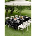 thumbnail image 4 of Outdoor Tablecloth with Umbrella Hole for Patio/Picnic/Party/Camping, Spring Dandelion Waterproof Table Cloth Rectangle Table Cover Washable, Modern Country Flower Black White (52"x 70"), 4 of 8