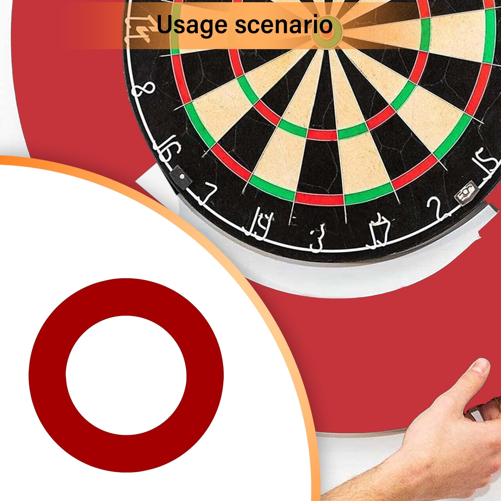 FEAMOS Round Darts Board Surround Rings Dartboards Wall Protector Wall Protections Dartboards Backboard for Homes Playrooms