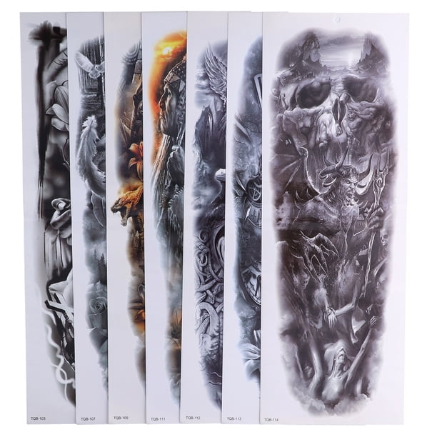 Etiqueta Engomada Del Tatuaje Del Cuerpo, Etiqueta Engomada Del Tatuaje Del Brazo Temporal Vívida Realista Portátil Compacta Para La Natación, Las Citas Para La Fiesta De Viaje