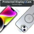 thumbnail image 5 of Dteck Camera Metal Ring Stand Case for iPhone 15 Plus / 14 Plus,Shockproof TPU Magnetic Mag-Safe Case Matte PC Slim Back Cover,Grey, 5 of 6