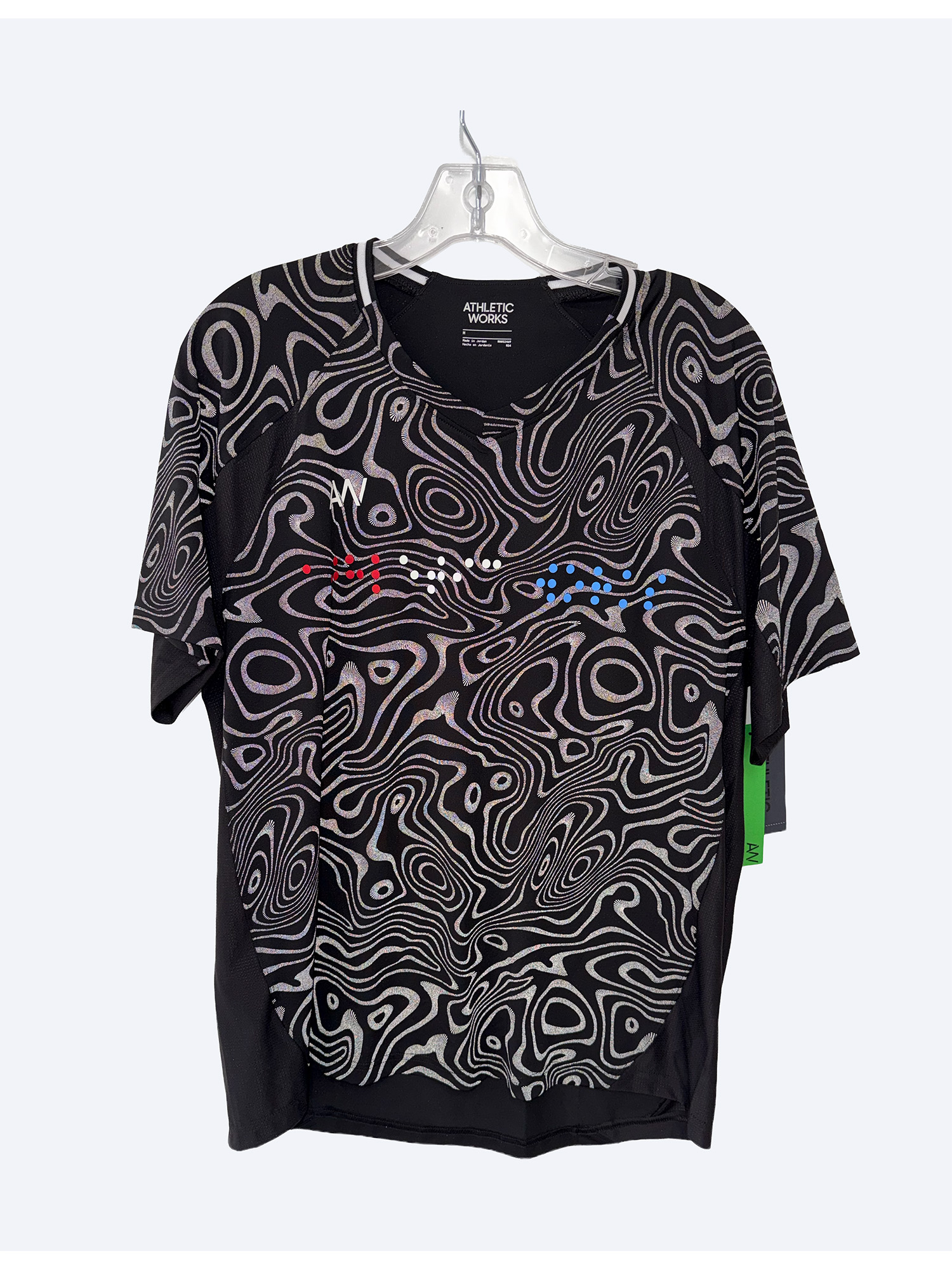 Playera de alto rendimiento para hombre con estampado reflectante estilo fútbol, tallas XS-3XL 6