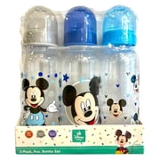 BABY BOTTLE SET 3 - BOYS 253 - MICKEY MOUSE CIRCLE - DISNEY - 9 oz BPA FREE