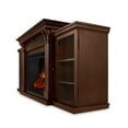 thumbnail image 4 of Bowery Hill Solid Wood Espresso Fireplace TV Stand Rectangular Adjustable 67" Unassembled, 4 of 21