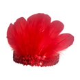 thumbnail image 3 of Diadema de plumas decorativa para fiesta, baile, escenario, espectáculo, cosplay Rojo, 3 of 9