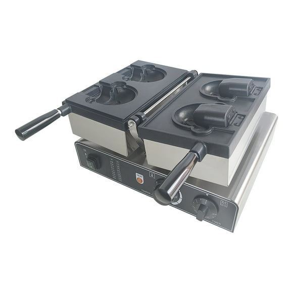 Bear Head Waffle Machine Open Mouth Bear Type Taiyaki Waffle Maker Bear Taiyaki Ice Cream 1800W