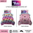 thumbnail image 2 of Franco Kids Bedding Trolls World Tour Twin Comforter and Sheet Set with Sham, 5 Piece Set, 2 of 5