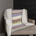 thumbnail image 4 of Amrita Sen Tapestry Reverse Wool Sherpa Blanket 50x60 Indoor Outdoor Red, 4 of 5