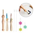 thumbnail image 2 of Guardoinrt Efficient Embroidery Punch Needle Pen Sewing Kit Knitting Tool 3x Needle 5 Threader 10cm 1Set, 2 of 6