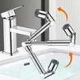 thumbnail image 5 of 1440 °   Rotatable Scalable Metal Faucet Aerator Bathroom Tap Splash-proof Bubbler Faucet Filter Nozzle Tap Saving Water Extender, 5 of 6