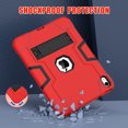 thumbnail image 4 of ELEHOLD Rugged Hybrid Case for iPad 10th Generation 10.9" 2022, Tri-Layers Hard PC Soft Silicone Hidden Kickstand Anti-Scratch Shockproof Heavy Duty Case for Kids Men Women,Red+Black, 4 of 8