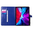 thumbnail image 3 of Case for iPad Pro 12.9 2021 5th/4th/3rd Generation,Slim Fit Folio Flip PU Leather Butterfly Embossed Smart Stand Cover Auto Wake/Sleep Shockproof Protection TPU Back Cover, Blue, 3 of 6