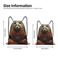 thumbnail image 2 of Saiise Jungle Meditating Panda Pattern Sports Drawstring Backpack - String Swim Gym Bag with Wet Proof Pocket for Women&Men-Small, 2 of 6