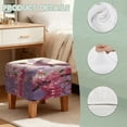 thumbnail image 7 of Jiueut Hummingbird Cherry Blossom Print Footstool Slipcover, Thick Footrest Sofa Slipcovers Non Slip Square Covers for Ottoman with Stretch Bottom, 7 of 7