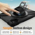 thumbnail image 7 of For Xiaomi Redmi Pad 2 Case 11 inch 2025, 360 Hand Strap, Shoulder Strap, Kickstand, Rugged Drop Protection, Black, 7 of 7
