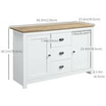 thumbnail image 3 of HOMCOM Buffet de Cuisine, Armoire avec Tiroirs, Portes et Étagères, 3 of 10