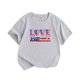 thumbnail image 1 of Gibobby Blusas De Moda Camiseta de verano para niños, camiseta de manga corta para niños del Día de la Independencia para niños y niñas, bebés, niños, niñas y niños(Gris, 3-4 Años), 1 of 5