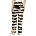 thumbnail image 2 of Bixox Women's Gold Flamingo Patterned Pajama Pants Loungewear, 2 of 5