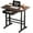 Brown, variant on EXRACING Adjustable Standing Desk, 32" Portable Rolling Laptop Table with Wheels, Small Sit-Stand Computer Workstation，White