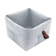 thumbnail image 2 of Washranp 1Pcs Storage Basket, Large Capacity Anti-deform Felt Leather Handle Organizer Basket for Home, 2 of 7