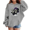 thumbnail image 2 of Tiijoy Little Boys Halloween Graphic Hoodie Skeleton Print Pullover Hooded Sweatshirt, Sizes 5-6, 2 of 4