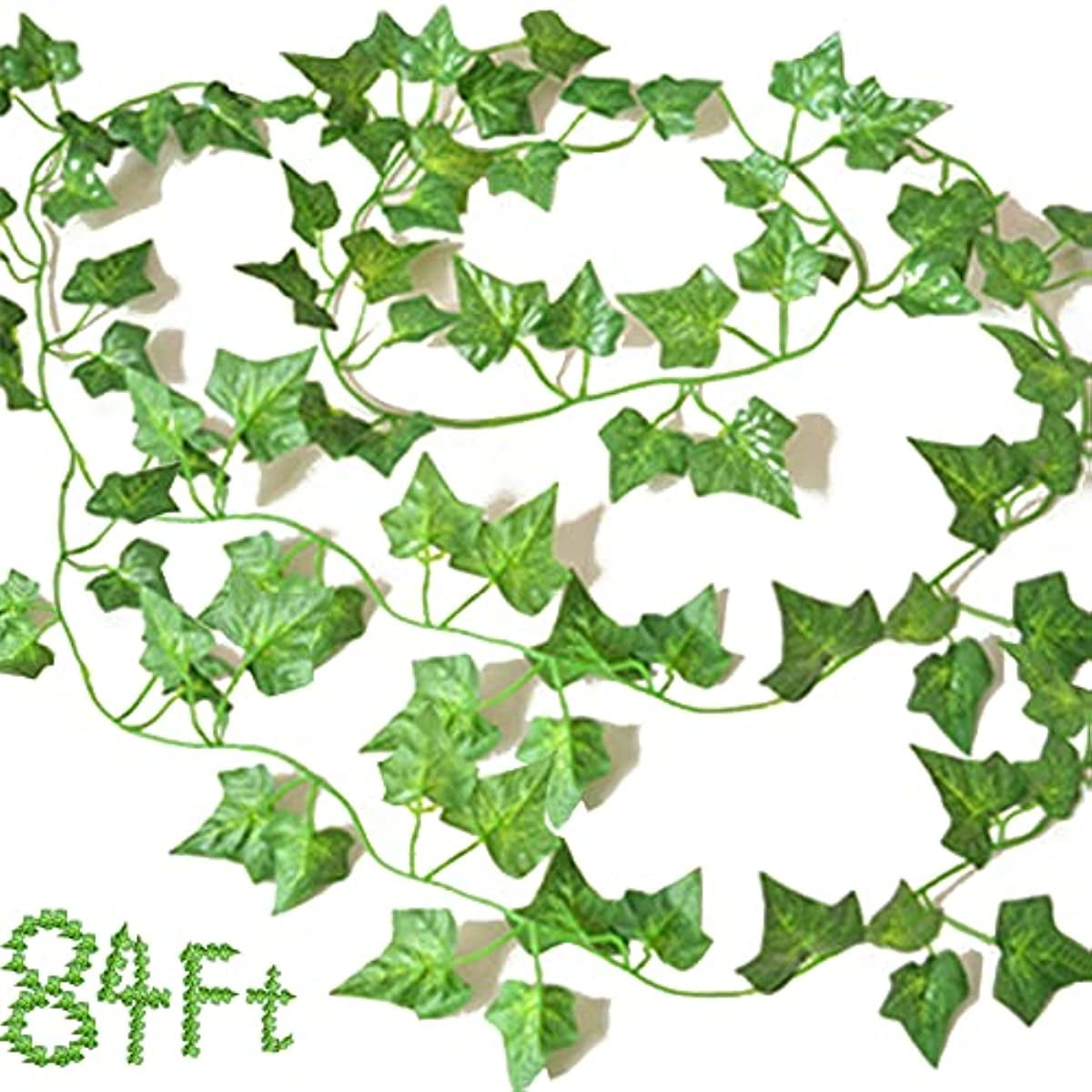 36 Piece Set 84ft Artificial Ivy Garland Fake Plant, Fake Ivy Leaf Green Garland Hanging Plant Vine For Aesthetic Bedroom Garden Party Wedding Wall Room Christmas Decoration