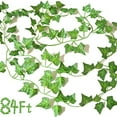 thumbnail image 4 of 24Piece Set 84ft Artificial Ivy Garland Fake Plant, Fake Ivy Leaf Green Garland Hanging Plant Vine For Aesthetic Bedroom Garden Party Wedding Wall Room Christmas Decoration, 4 of 6