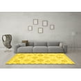thumbnail image 3 of Ahgly Company Machine Washable Indoor Rectangle Oriental Yellow Traditional Area Rugs, 7' x 10', 3 of 4