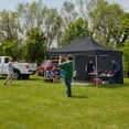 thumbnail image 2 of Black 10x15 Instant Canopy Tent and 3 Side Walls - Commercial Grade Steel Frame with Water-Resistant Canopy Top and Sidewalls - Bonus Canopy Bag and Stake Kit Included (5 Color Options), 2 of 7