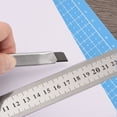 thumbnail image 4 of A4 Cutting Mat 12" x 9" Blue Craft Mat Non-Slip Cutting Board with 12" Stainless Steel Ruler for Sewing Quilting, 4 of 6