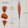 thumbnail image 3 of Evolux Fluffy Faux Pampas Grass - 43'' Tall 3PCS Large Fluffy Fake Pompous Grass for Vase Filler Boho Home Wedding Decoration-Red, 3 of 11