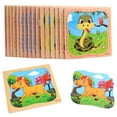 thumbnail image 3 of 16 Pcs/set Cartoon Puzzle Wooden Animal Pattern Jigsaw Toys for Children, 3 of 6