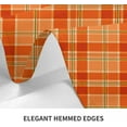 thumbnail image 4 of Table Cloth Rectangle Table Orange Red Tartan Buffalo Plaid Tablecloth - 60x84 Inch Waterproof Stain Resistant Polyester Table Cover for Fall/Winter Thanksgiving Christmas Party Picnic Décor, 4 of 5
