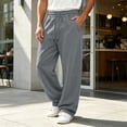 thumbnail image 3 of GERsome Wide Leg Sweatpants with Pockets Men's Open Bottom Pants Drawstring Waist Athletic Sweat Pants, 3 of 8