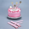 thumbnail image 2 of Cateissary Raspador de pastel de Fondant ajustable de plástico rosa, espátula para crema pastelera, bordes, herramienta para hornear más Type3 NO3, 2 of 6