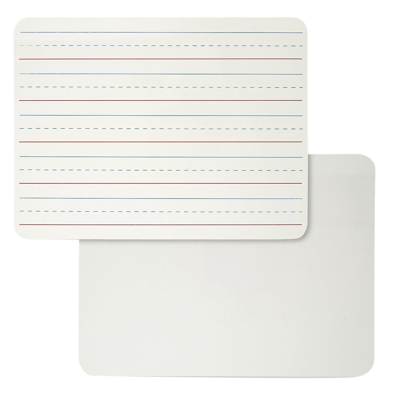 Charles Leonard Magnetic Dry Erase Board, 2 Sided Plain and Lined, 12 Pieces