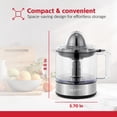 thumbnail image 6 of Holstein Housewares 27-oz Electric Citrus Juicer, Black/Stainless Steel - Ideal for Freshly Squeezed Orange, Lemon, Grapefruit Juices for Breakfast or Drinks, 6 of 10