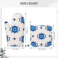 thumbnail image 3 of DouZhe Oven Mitts and Pot Holders Sets, Mystic Amulet Turkish Eye Prints Non-Slip Heat Resistant Kitchen Oven Silicone Glove, 3 of 7