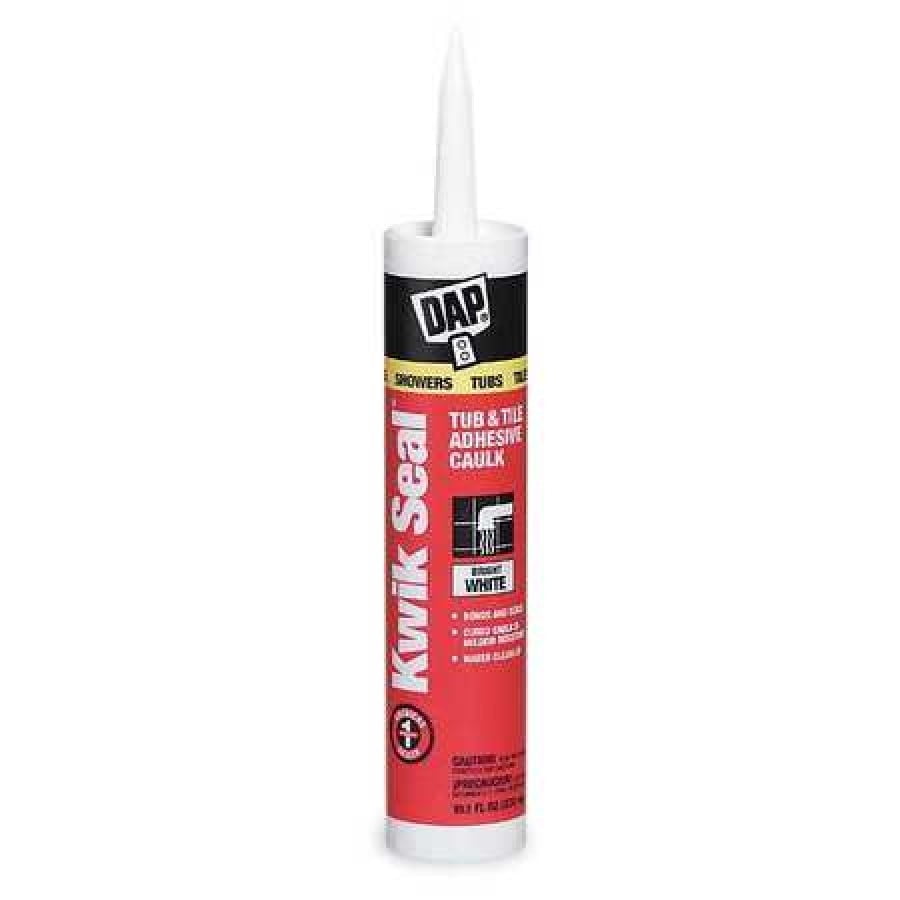 DAP Kwik Seal Kitchen and Bath Adhesive Caulk, White 10.1 oz Walmart
