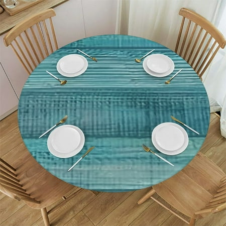 BANET Round Tablecloths with Macrame Cherry Blossom Decorative Table Cloth for Dinner Table Parties Circular Table Cover Diameter 42 -46