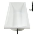 thumbnail image 6 of Streamline N-4380-754-BNK 72 in. x 36 in. Acrylic Soaking Drop-In Bathtub in Glossy White, With External Drain in Brushed Nickel, 6 of 12