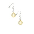 thumbnail image 3 of Delight Jewelry Goldtone Cross Silhouette Silver tone Infinity French Earrings, 3 of 4
