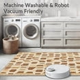 thumbnail image 5 of ODIKA 4'x6' Machine Washable Non-Slip Area Rug, Modern Round Abstract Interlocking Design High Traffic Rug, Beige, 247895, 5 of 7