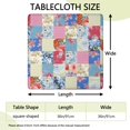 thumbnail image 2 of Patchwork Pioneer Flower Square Fitted Tablecloth with Elastic Edge,Square Table Cover,Washable Elastic Table Cover for Home Kitchen Party Decor 36"x36", 2 of 6