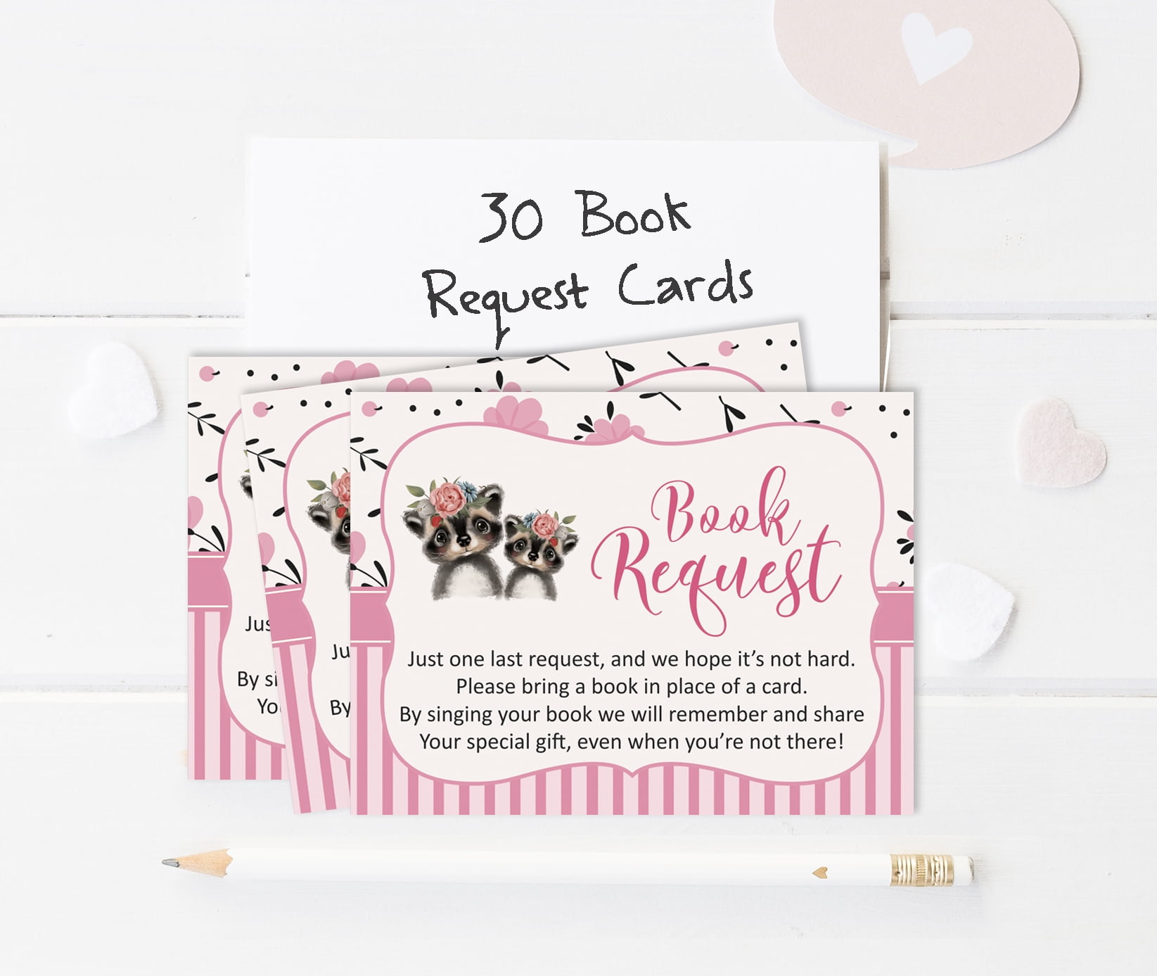 Inkdotpot 30Raccoon Jungle Animals Baby Shower Book Request Cards Bring A Book Instead Of A Card Baby Shower Invitations Inserts Games