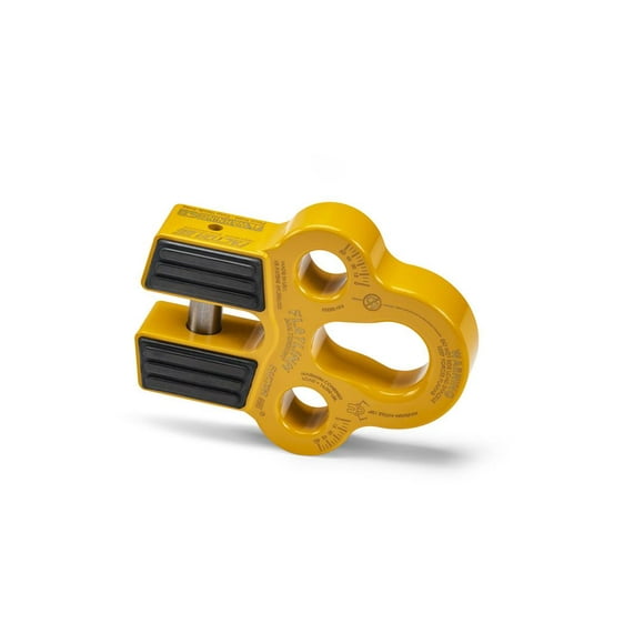 Factor 55 Winch Cable Shackle Mount 00225-03 FlatLink; Fits 3/4 Inch Screw Pin Hook; Fits 3/8 Inch Diameter Steel Cables/Synthetic Winch Ropes; 16000 Pound Load Capacity; Foldable; Yellow