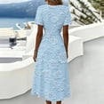 thumbnail image 7 of Summer Dresses for Women 2026 Short Sleeve Wrap V-Neck Modest Dresses A-Line Beach Vacation Dresses 2026, 7 of 7