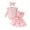 Pink-1, variant on Odeerbi 0-18 Months Toddler Girls Summer Outfits Layette Set Rib Knit Cotton Bodysuit Bow Print Suspender Skirt Headband Three Piece Set Jumpsuit Elastic Waist Skirt Toddler Girls Clothes